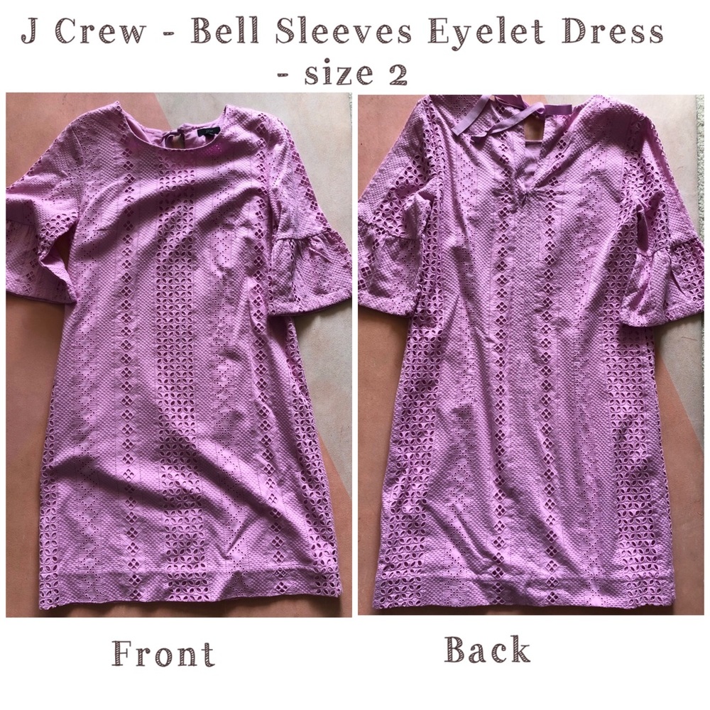 J Crew - Bell Sleeves Eyelet Dress